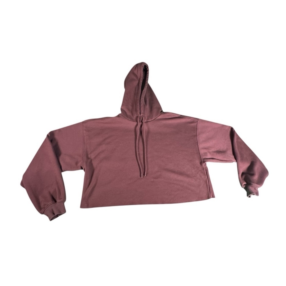 Fabletics Women’s Cropped Hoodie XL Brown Long Sleeve Pullover Sweatshirt